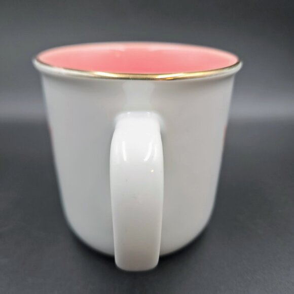 Davids Tea Pink Mittens Tea Cup Mug Coffee Gold Rim Read - Picture 4 of 10
